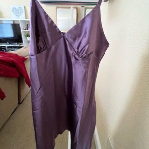 purple slip dress